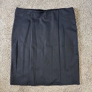 89th + Madison Womens Black Check Print Stretch Pencil Skirt Size XL